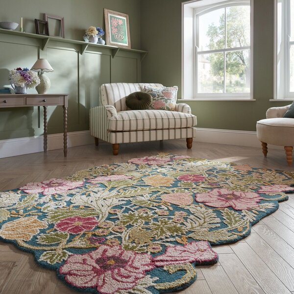 Ručně tkaný vlněný koberec 120x170 cm Daphne Shaped Floral – Flair Rugs