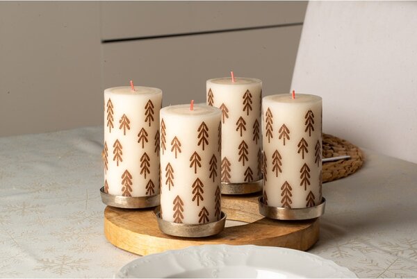 Bolsius Rustic s potiskem Válec 68x130mm Soft Pearl svíčka