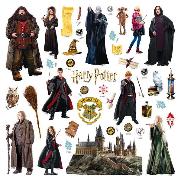 Dětská samolepka na zeď Harry Potter Kouzelné Bradavice | 30 x 30 cm | DDKS3943