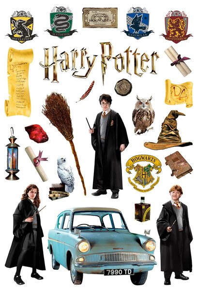 Dětská samolepka na zeď Harry Potter Trio Kouzelníků | 42.5 x 65 cm | DDKM1653