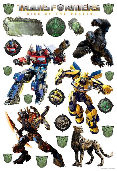 Dětská samolepka na zeď Transformers Útok | 42.5 x 65 cm | DDKM1671
