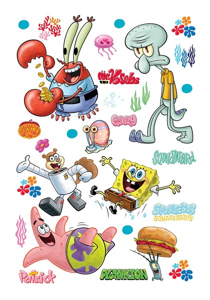 Dětská samolepka na zeď Spongebob Bikini Bottom | 42.5 x 65 cm | DDKM1681