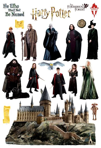 Dětská samolepka na zeď Harry Potter Kouzelné Bradavice | 42.5 x 65 cm | DDKM1655