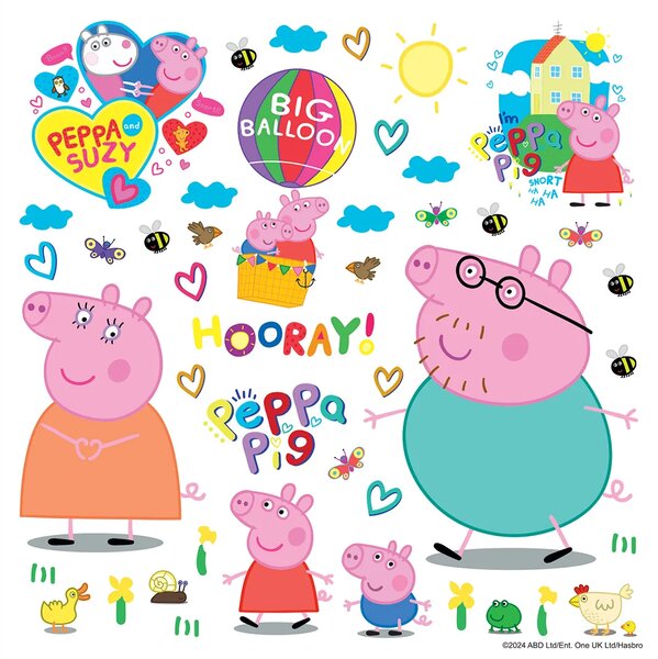Dětská samolepka na zeď Prasátko Peppa Domov | 30 x 30 cm | DDKS3947