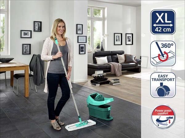 Mop s kbelíkem a náhradním návlekem Profi Compact – LEIFHEIT