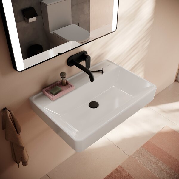 Hansgrohe Xanuia Q umyvadlo 70x48 cm obdélníkový klasický bílá lesk 60224450