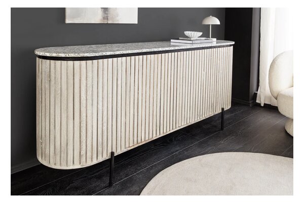 Massive home | Komoda ADLON 170 cm s mramorovou deskou - mangové dřevo