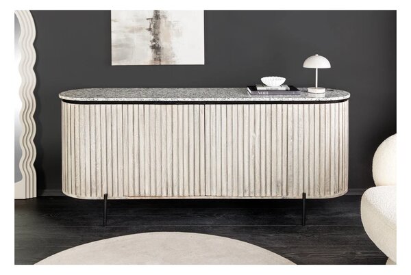 Massive home | Komoda ADLON 170 cm s mramorovou deskou - mangové dřevo