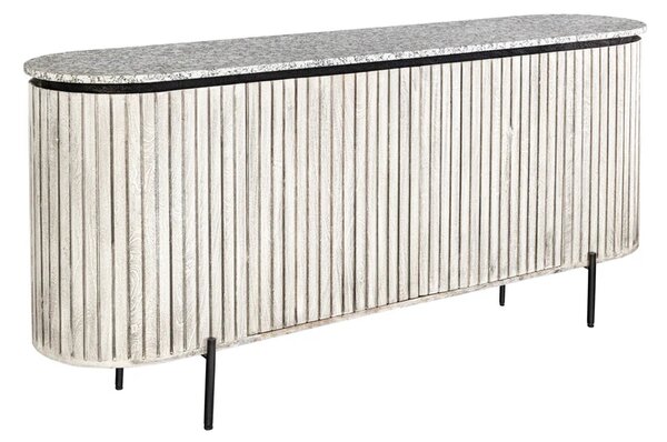 Massive home | Komoda ADLON 170 cm s mramorovou deskou - mangové dřevo