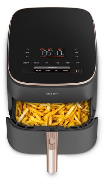 CS1 Cosori Turbo Blaze Chef Edition Samostarný 6 l Samostatné 1725 W Horkovzdušná fritéza Černá, Růžové zlato