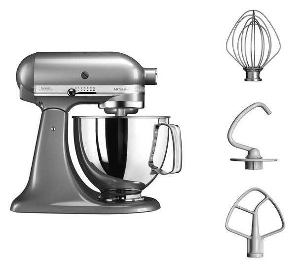 KitchenAid 5KSM125ECU Stojací mixér 300 W Stříbrná