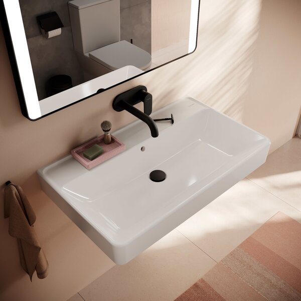 Hansgrohe Xanuia Q umyvadlo 80x48 cm obdélníkový klasický bílá lesk 61137450