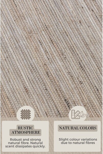 Oboustranný/ručně tkaný běhoun s příměsí juty ve světle přírodní barvě 80x200 cm Handloom – Hanse Home