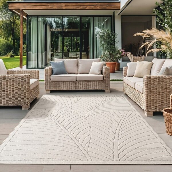 Krémový vnitřní a venkovní koberec 140x200 cm Nova 1203 – Ayyildiz Carpets