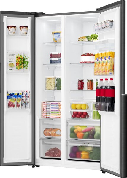 Gorenje NRS917E41BXWD lednice s mrazničkou (vedle sebe) Stojací 541 l E Černá