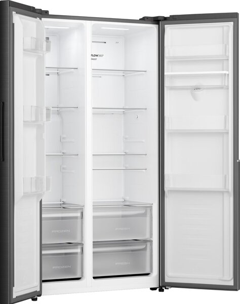 Gorenje NRS917E41BXWD lednice s mrazničkou (vedle sebe) Stojací 541 l E Černá