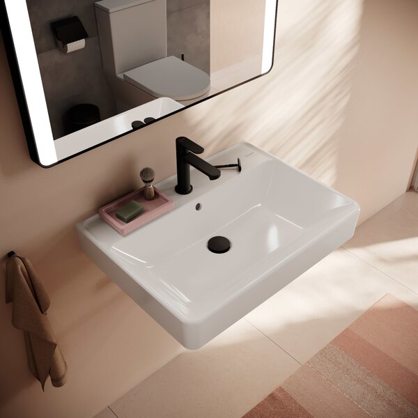Hansgrohe Xanuia Q umyvadlo 65x48 cm obdélníkový klasický bílá lesk 60134450