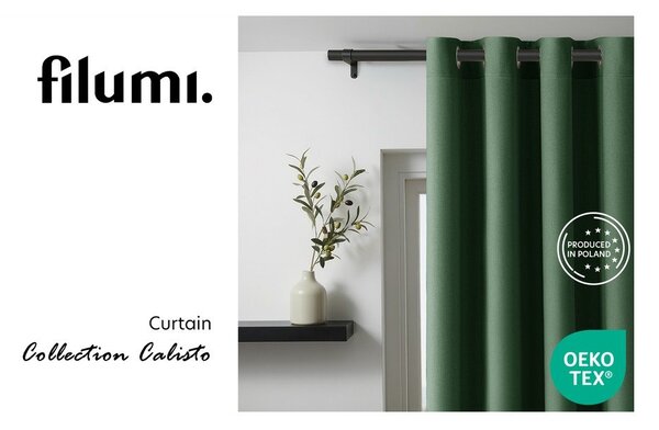 Tmavě zelený dimout závěs 200x250 cm Calisto – Filumi