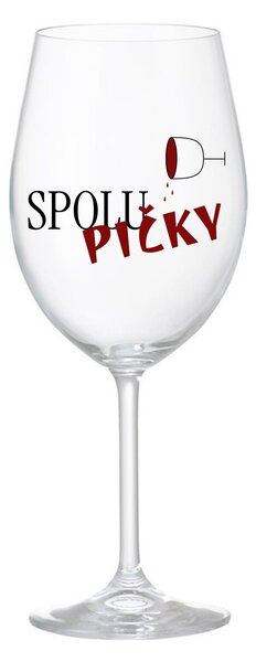 SPOLUPIČKY - čirá sklenice na víno 350 ml