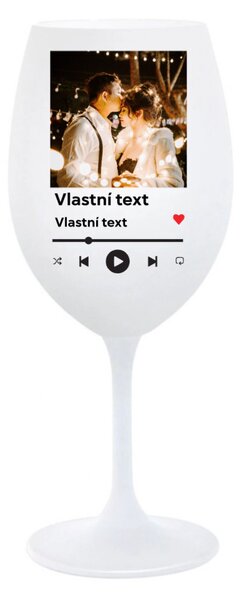 Personalizovaná sklenice s motivem přehrávače
