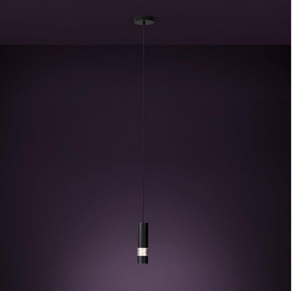 Eglo 39705 - LED Lustr na lanku BERNABETA 1xGU10/4,6W/230V černá