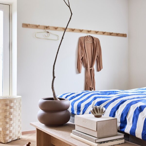 Bílé/modré bavlněné povlečení na jednolůžko 140x200 cm Shima – OYOY Living Design