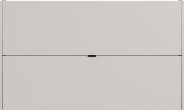 Krémový výklopný/závěsný botník v dekoru dubu 140x83x18 cm Ameca – Germania