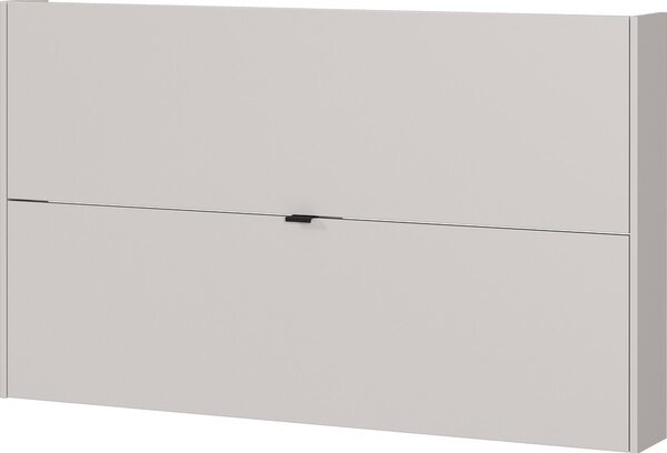 Krémový výklopný/závěsný botník v dekoru dubu 140x83x18 cm Ameca – Germania