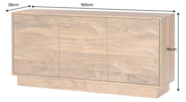 Massive home | Příborník DESERT 160cm 3D akácie přírodní