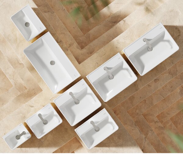 Hansgrohe Xanuia Q umyvadlo 45x34 cm obdélníkový klasický bílá lesk 60229450