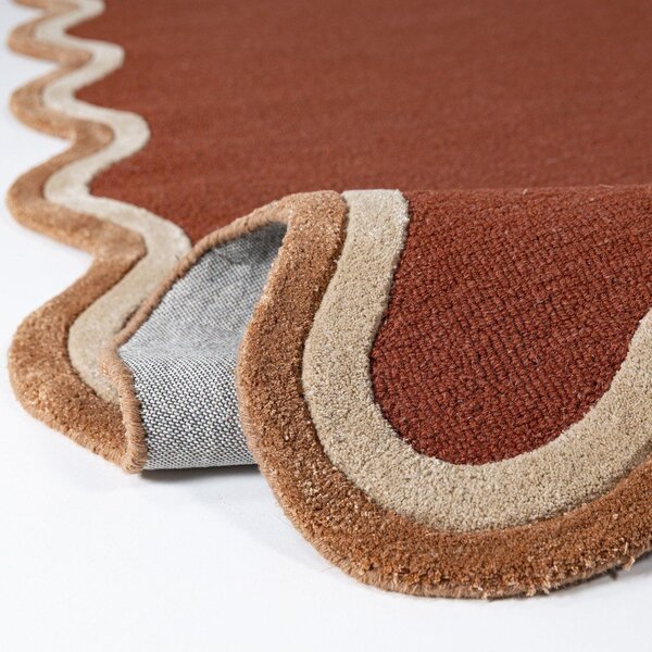 Ručně tkaný koberec s příměsí vlny v terakotové barvě 120x170 cm Rivo Wool – Flair Rugs