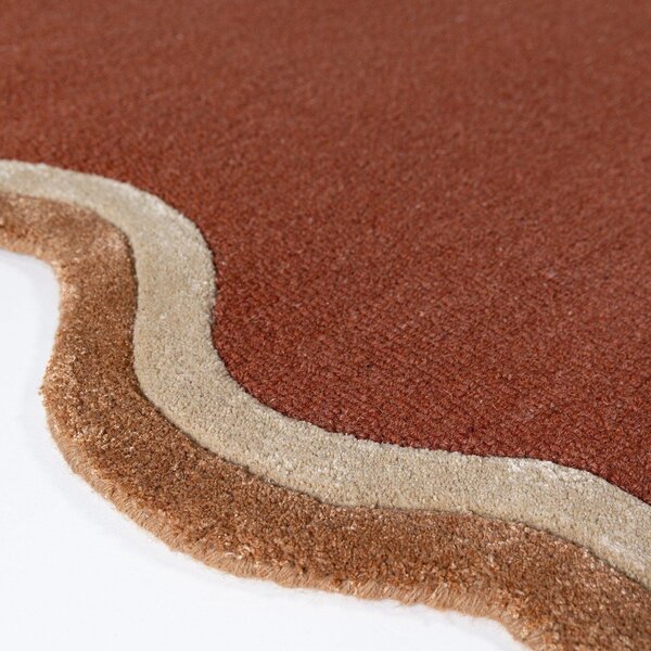 Ručně tkaný koberec s příměsí vlny v terakotové barvě 120x170 cm Rivo Wool – Flair Rugs