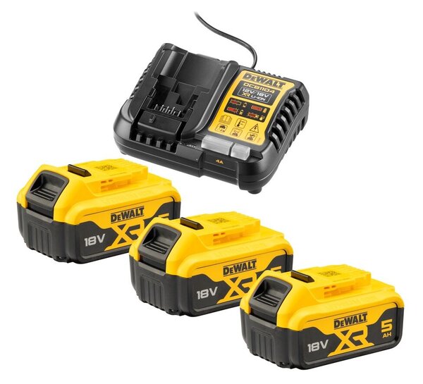 DeWalt DCK429P3T-QW Kombinovaná sada DCD805 + DCG405 + DCH273 + DCF850, 18 V černá, žlutá