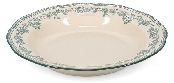 Zelený/slonovinový hluboký porcelánový talíř ø 23 cm Cyril – S|P Collection