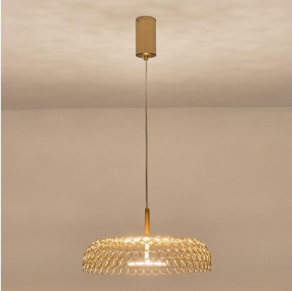 LED Lustr na lanku PERFORATO LED/10W/230V 3000K zlatá pr. 35 cm