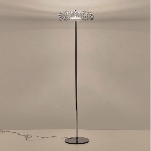 LED Stojací lampa PERFORATO LED/10W/230V 3000K lesklý chrom