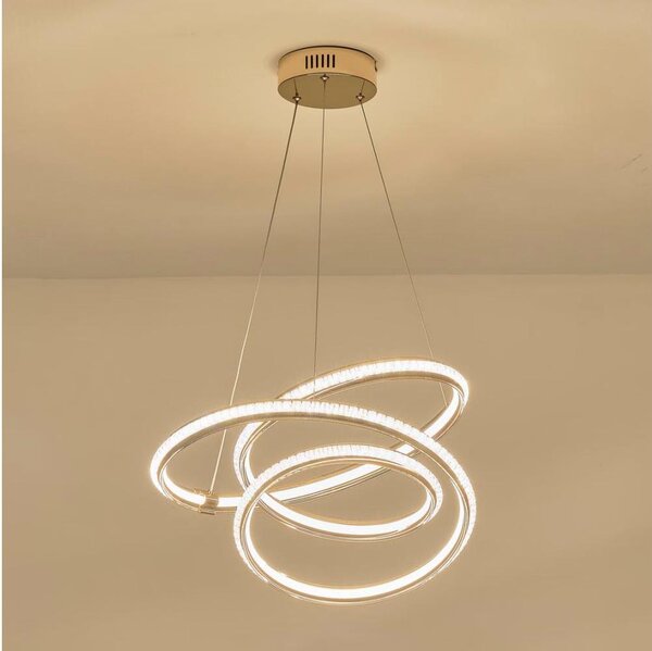 LED Lustr na lanku SATURN LED/38W/230V 3000K 50x50 cm