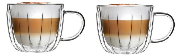 Skleněné šálky v sadě 2 ks na cappuccino 350 ml Tulip – Vialli Design