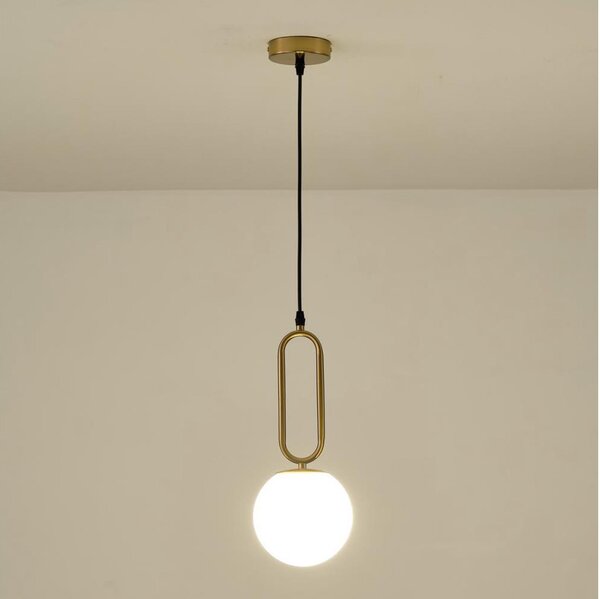 Lustr na lanku ORBA 1xE27/40W/230V mosaz