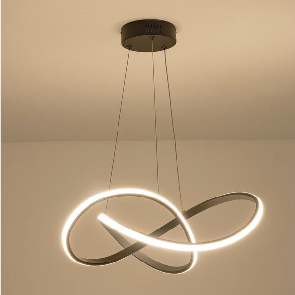 LED Lustr na lanku SATURN LED/30W/230V 3000K