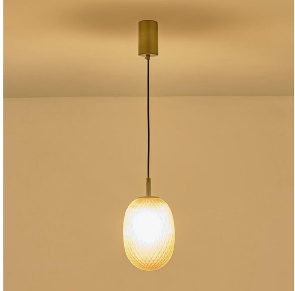 Lustr na lanku CANDY 1xE14/25W/230V bílá pr. 15 cm