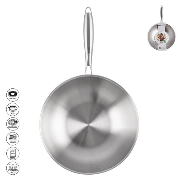 Wok nerezová pánev ø 30 cm Steela – Orion