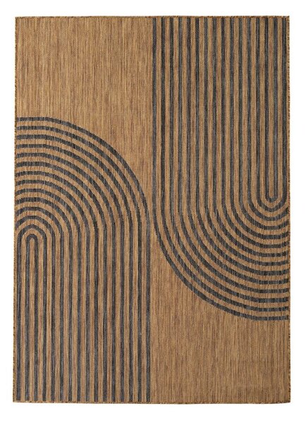 Černý/hnědý vnitřní a venkovní koberec 140x200 cm Mira 1453 – Ayyildiz Carpets