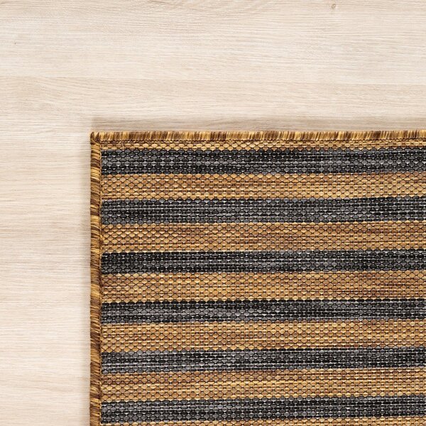 Černý/hnědý vnitřní a venkovní koberec 80x150 cm Mira 1453 – Ayyildiz Carpets