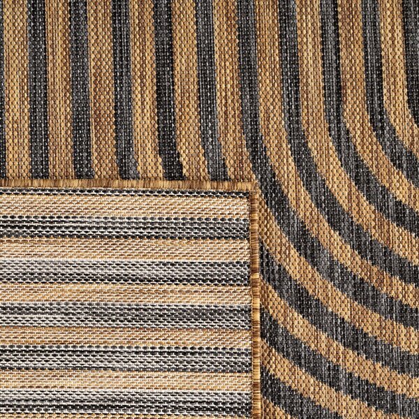 Černý/hnědý vnitřní a venkovní koberec 80x150 cm Mira 1453 – Ayyildiz Carpets