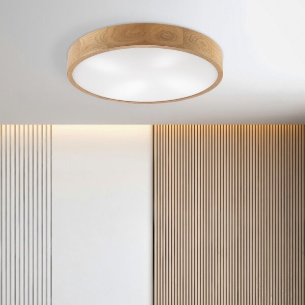 Brilagi - LED Stropní svítidlo CARVALHO 4xE27/60W/230V dub pr. 57,5 cm