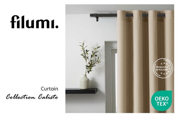Béžový dimout závěs 140x250 cm Calisto – Filumi
