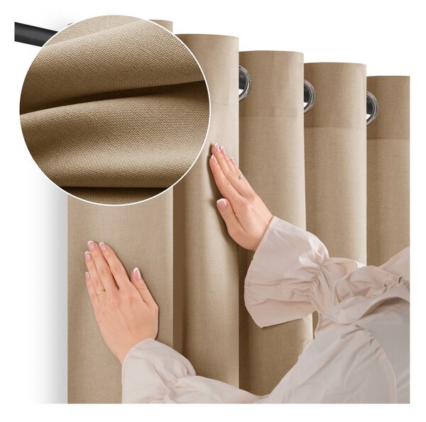 Béžový dimout závěs 140x250 cm Calisto – Filumi