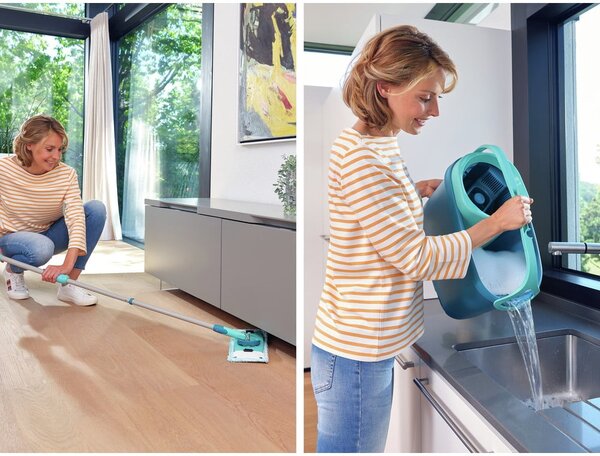 Mop s kbelíkem a náhradním návlekem Clean Twist M Ergo – LEIFHEIT
