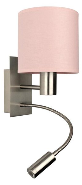 Brilagi - LED Flex. lampa BOBO 1xE27/25W/230V + LED/3W m. chrom/růžová
